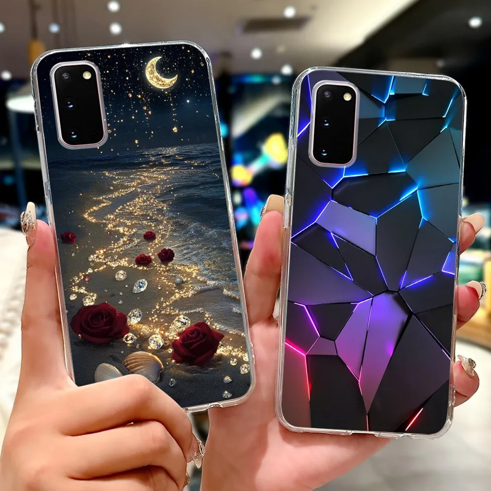 Clear Cute Cat and Fashion Flower Painted Phone Case Cover
