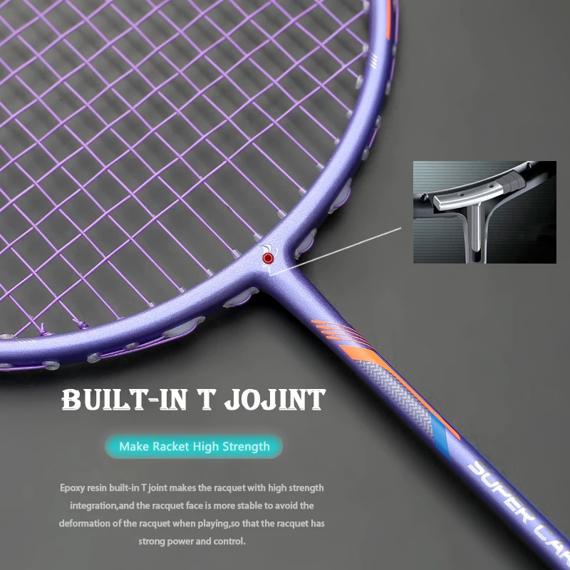 Set Di 2 Racchette Da Badminton In Carbonio Leggere – Rosa – Con Borsa Da Trasporto – Per Principianti E Tempo Libero