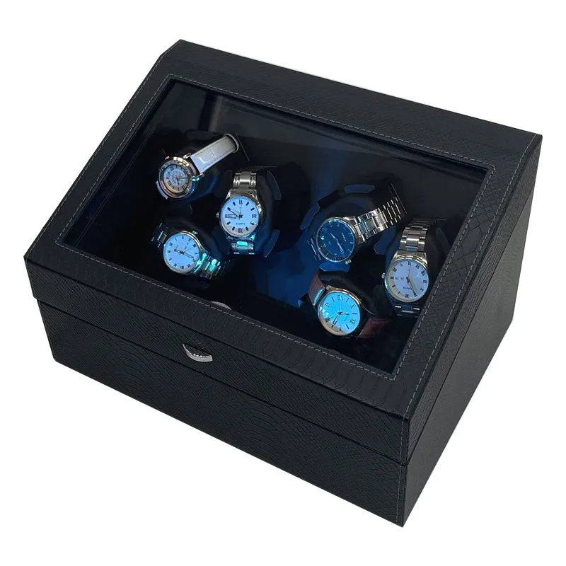 Luxury Automatic Watch Winder Box with 3+3 / 6+6 Slot PU Leather Storage, Ultra-Quiet M... - SKU LAWW1158 - UGI Packaging