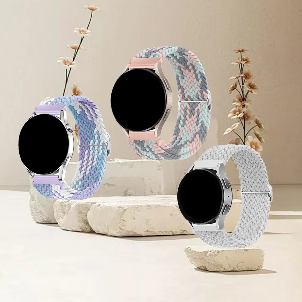 3pcs Multi-Size Braided Loop Watch Bands