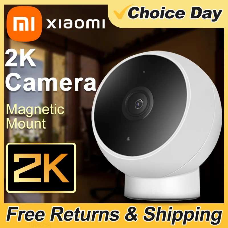  Xiaomi Mijia IP Camera 2K 1296P WiFi Night Vision Baby Security Monitor Webcam Video AI Human Detection Surveillance Smart Home 