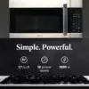 Over-the-Range Microwave Oven 1.7 Cu. Ft. 1000W Auto Reheat Multi-Stage Cooking Melt/Soften Feature Child Safety Lock 2