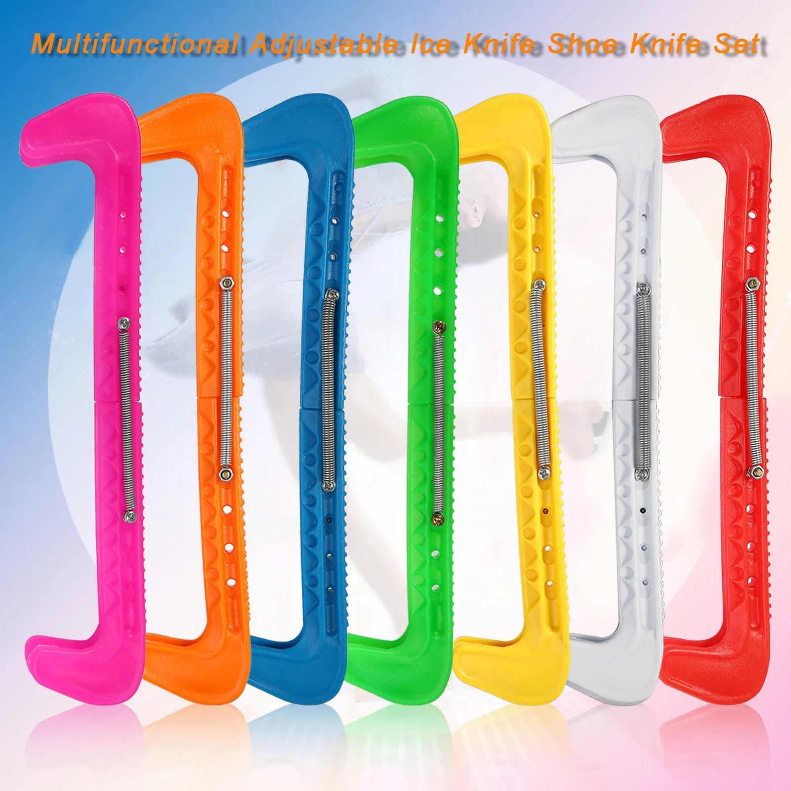 Adjustable Ice Hockey Figure Skate Blade Covers Ice Skate Blade Guards Adjustable Spring Hockey / Figure Skates ice skate protector 1 Pair