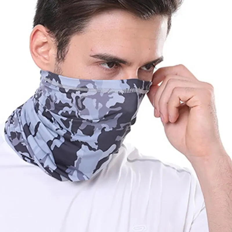 Ice Silk Face Mask Summer Sun Protection Breathable Cycling Face Mask Outdoor Sports Bandana Men Women Motorcycle Neck Wrap Mask
