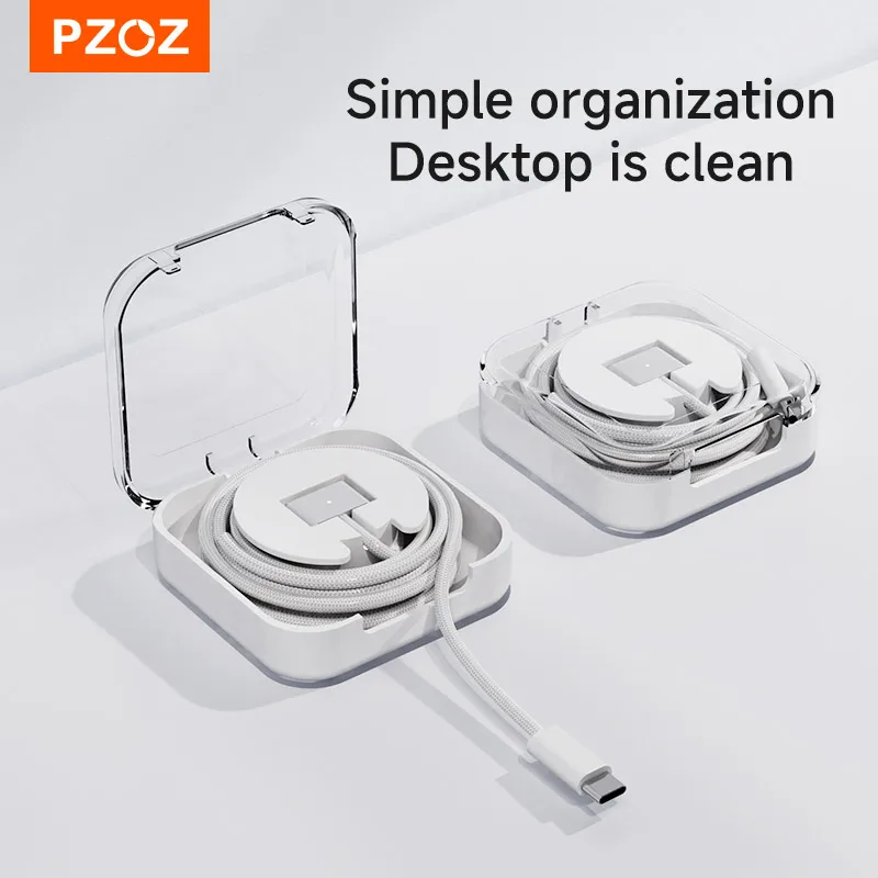 PZOZ For Apple MacBook Pro Air USB C 충전 케이블 보관함 데스크탑 케이블 정리함 MAC 충전 케이블 케이블 정리함
