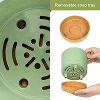 4pcs Flowerpot 5inch Removable Bottom Round Flower Pot Detachable Bottom Flower Pot Home Supplies Breathable Flower Pot 3