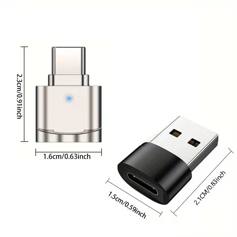 아연 합금 쉘이 있는 C타입 TF 리더, USB C-USB 어댑터가 있는 SD 카드 리더, 노트북, 맥북, 삼성 갤럭시에 적합