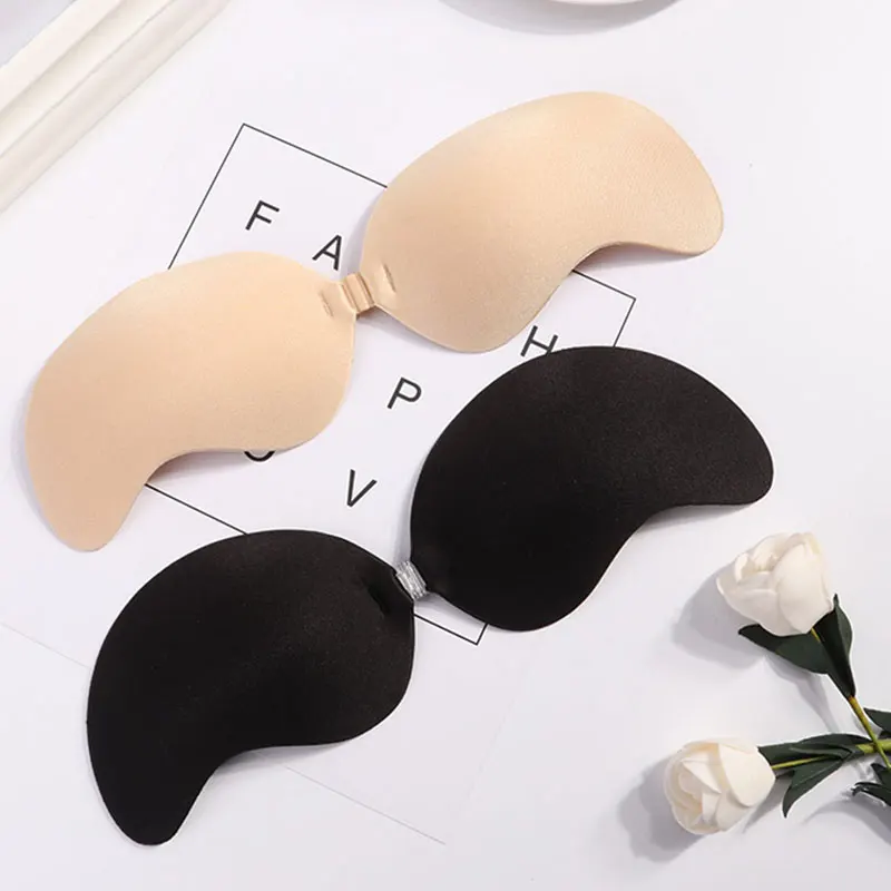 

Invisible Push Up Bra Backless Strapless Bra Seamless Front Closure Underwear Self-Adhesive Bralette Women's Sticky Lingerie