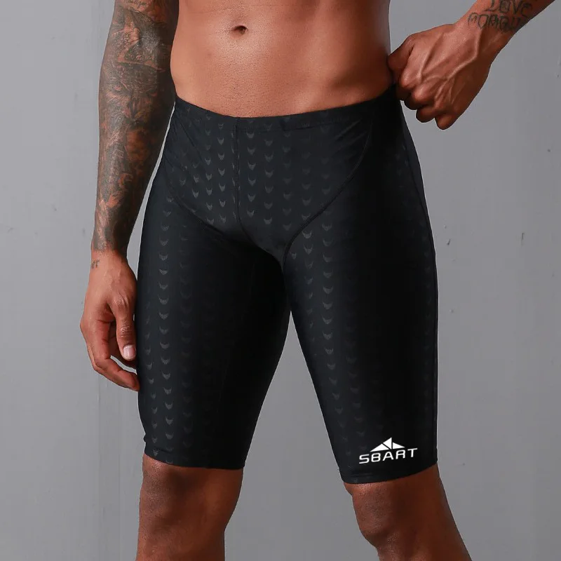 High Quality Man Swimpants Professional Quick Dry Swim Pants Pro Knee Swimwear Men's Swimming Wear Trunks Shorts Pant Teenages