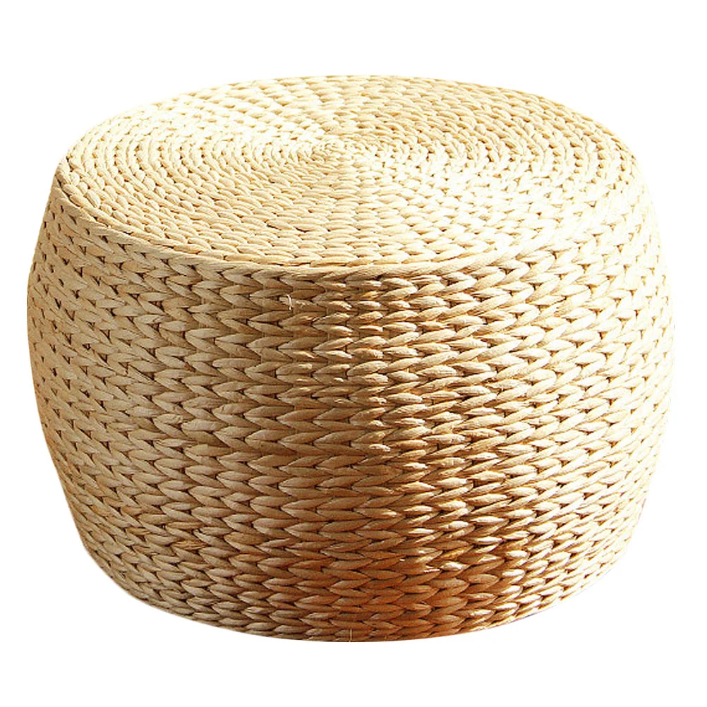 

Grass Cushion Tatami Mats Round Footstool Household Japanese-style Children Anti-skid Non-slip Rattan Sofa Stools Small