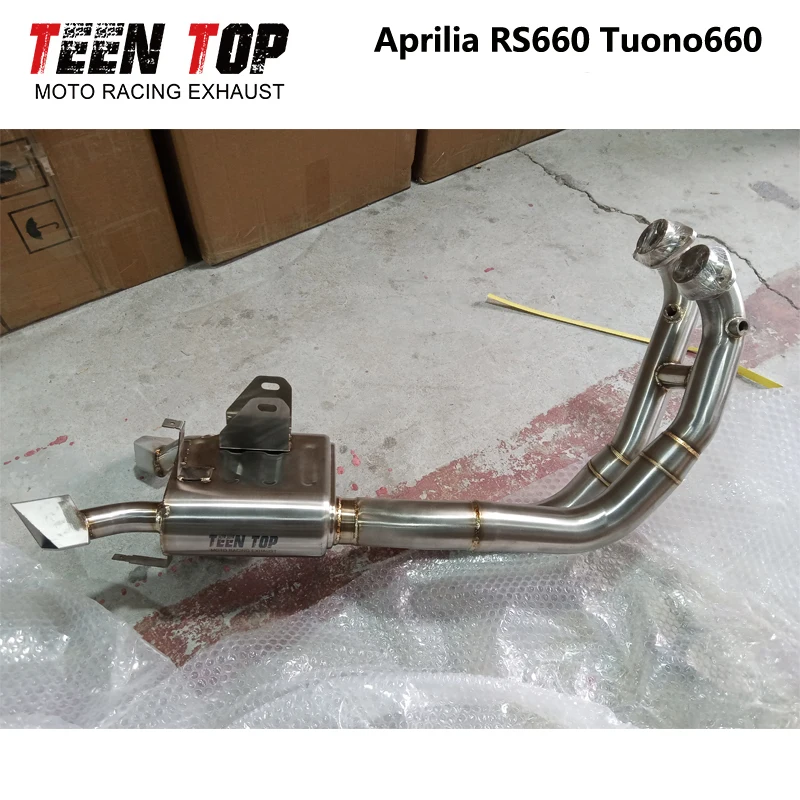 For APRILIA RS660 TUONO 2021 2022 Exhaust Front Link Pipe With Catalyst Box Slip On Original Muffler Stainless Steel Header Tube - Image 3