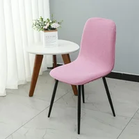 Thickened Elastic Shell Chair Cover Hotel Restaurant Armless Chair Cover Dining Room Solid Color Chair Cover Home Textile 1