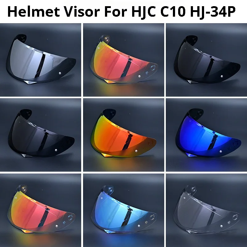 Motorcycle Helmet Visor for HJC C10 Replace Lens Anti-UV Anti-Scratch Wind Shield Motorcycle Accessories, Casco Moto