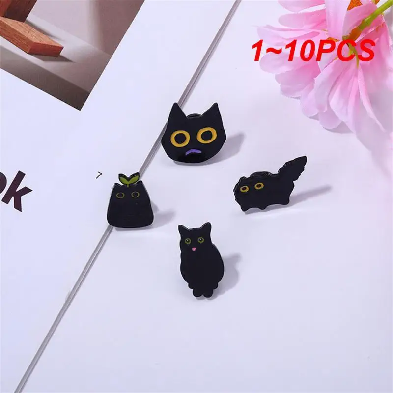 

1 ~ 10 шт. Подвески в виде мультяшных животных для часов Froggy Black Cat декоративные заклепки, очаровательные ювелирные изделия для Iwatch, силиконовый ремешок для часов