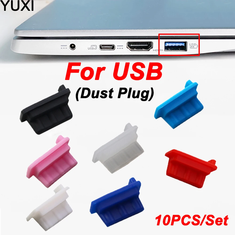 YUXI 10pc USB Letörölget dugasz töltő Kinyitás fedezze kupak USB Terrier dugasz USB mestek Letörölget kupak szilikon dustproof Hátvéd Pecsétnyomó PC Jegyzetblokk