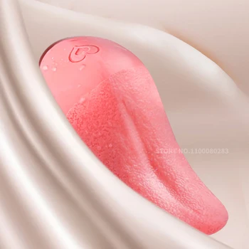 Couple G-Spot Oral Sexs Toy Nipple Dildo Clitoral Stimulate Climax Tongue Licking Vibrator Adults Massager For Female Products 3