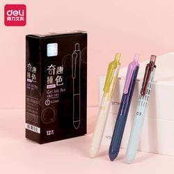 Deli 3pcs Black Ink Quick-drying Gel Pen Stationery School Student Supplies Office Supplies Signing Pen Office Pen