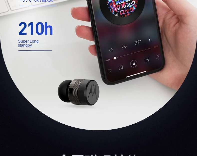 Motorola Buds400 Ear True Wireless Bluetooth Earphones for Outdoor Sports Running Music Intelligent Touch Waterproof Headphones