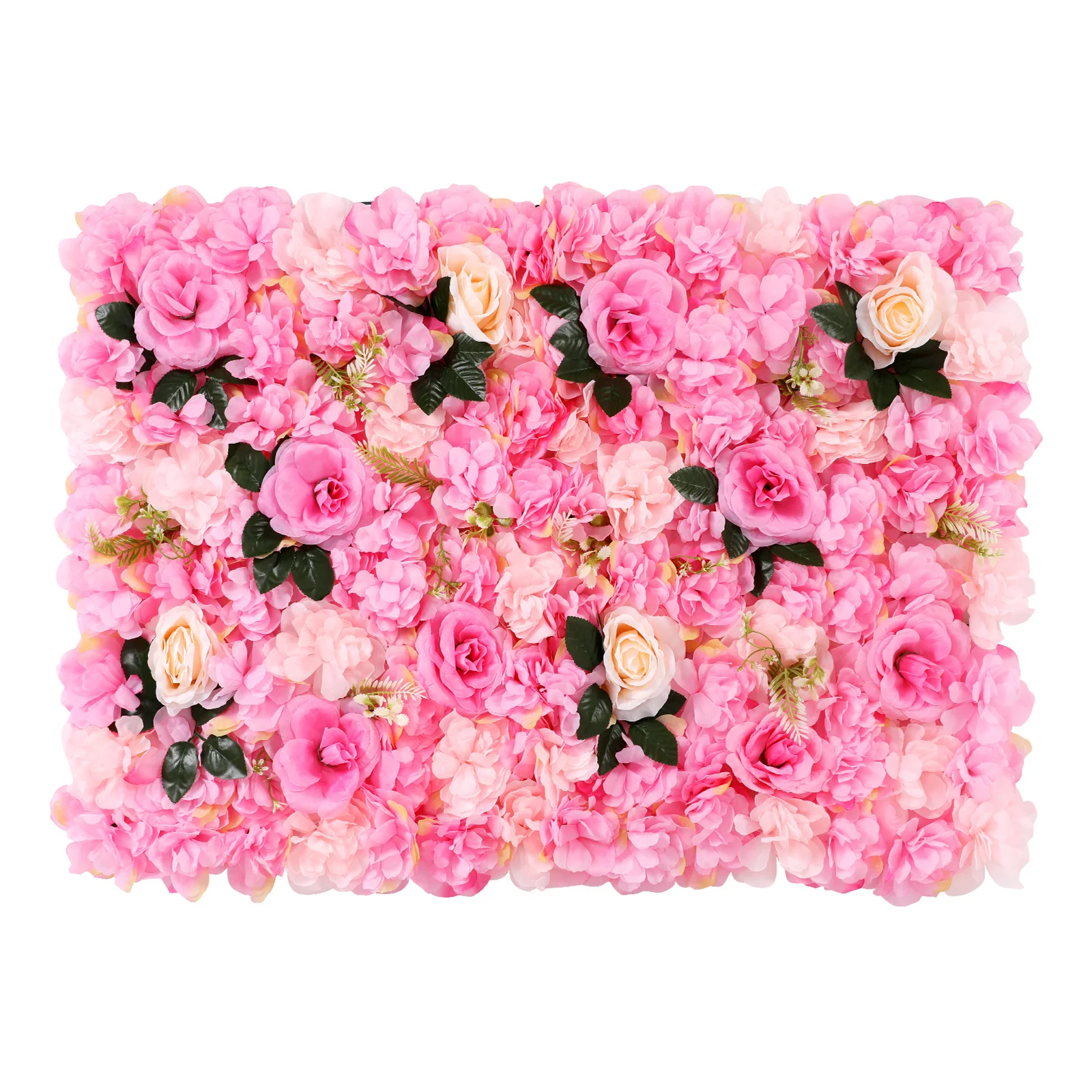 12er-Pack Rosenblütenwand, Künstliche Blumen-Kulisse, Dunkelrosa Dahlie und Aalgras-Set, Hochzeits- und Party-Fotokabinen-Dekoration – Detail 7