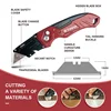 T TOVIA Folding Knife Replaceable Utility Knife for Cable Cartons Carboard Boxes Cutter Handle Knife Blades Outdoor Hand Tool 2