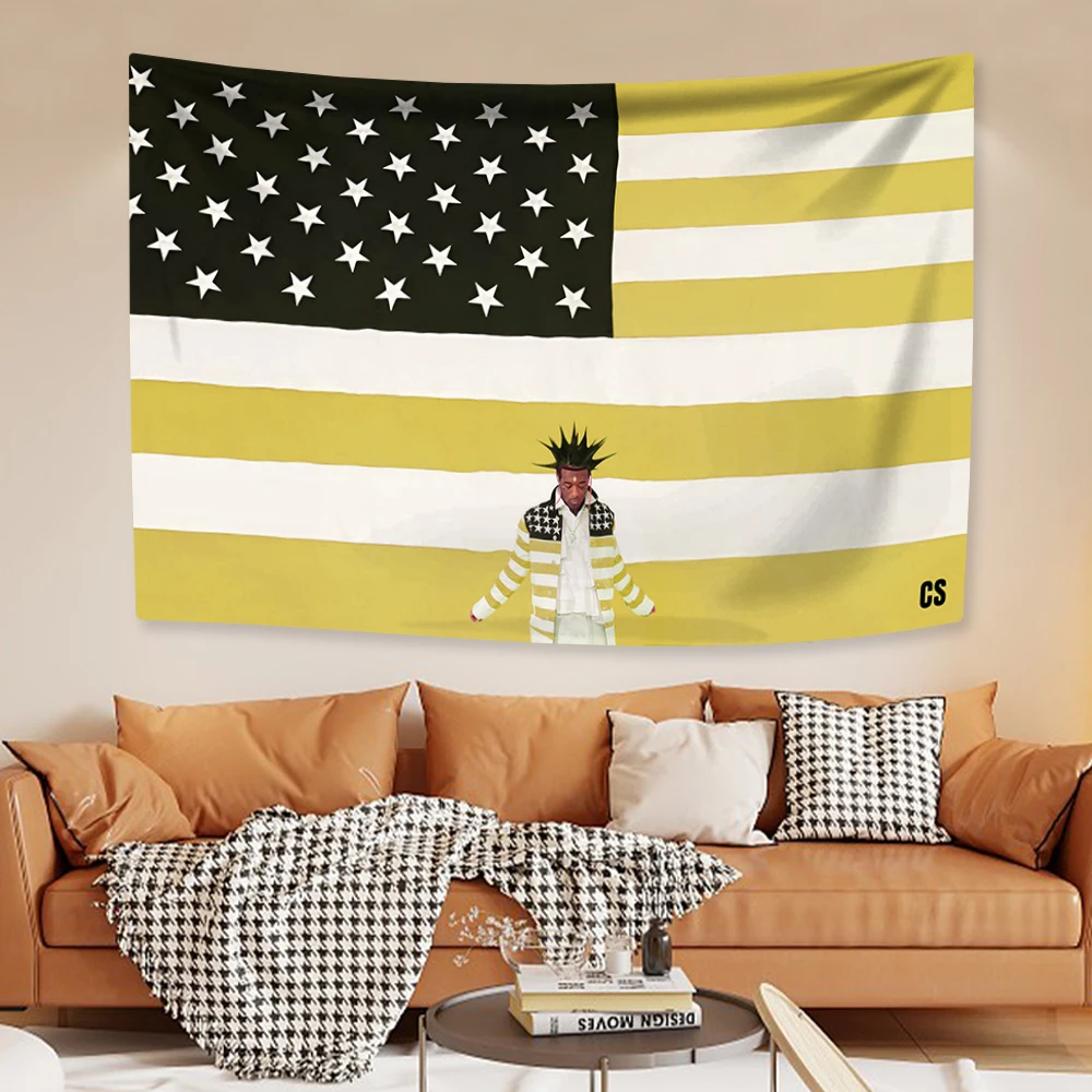 Hip Hop Singer Lil Uzi Tapestry Wall Hanging Home Decoration Bedroom Dormitory Background Cloth Music Album Cover tapestry decor