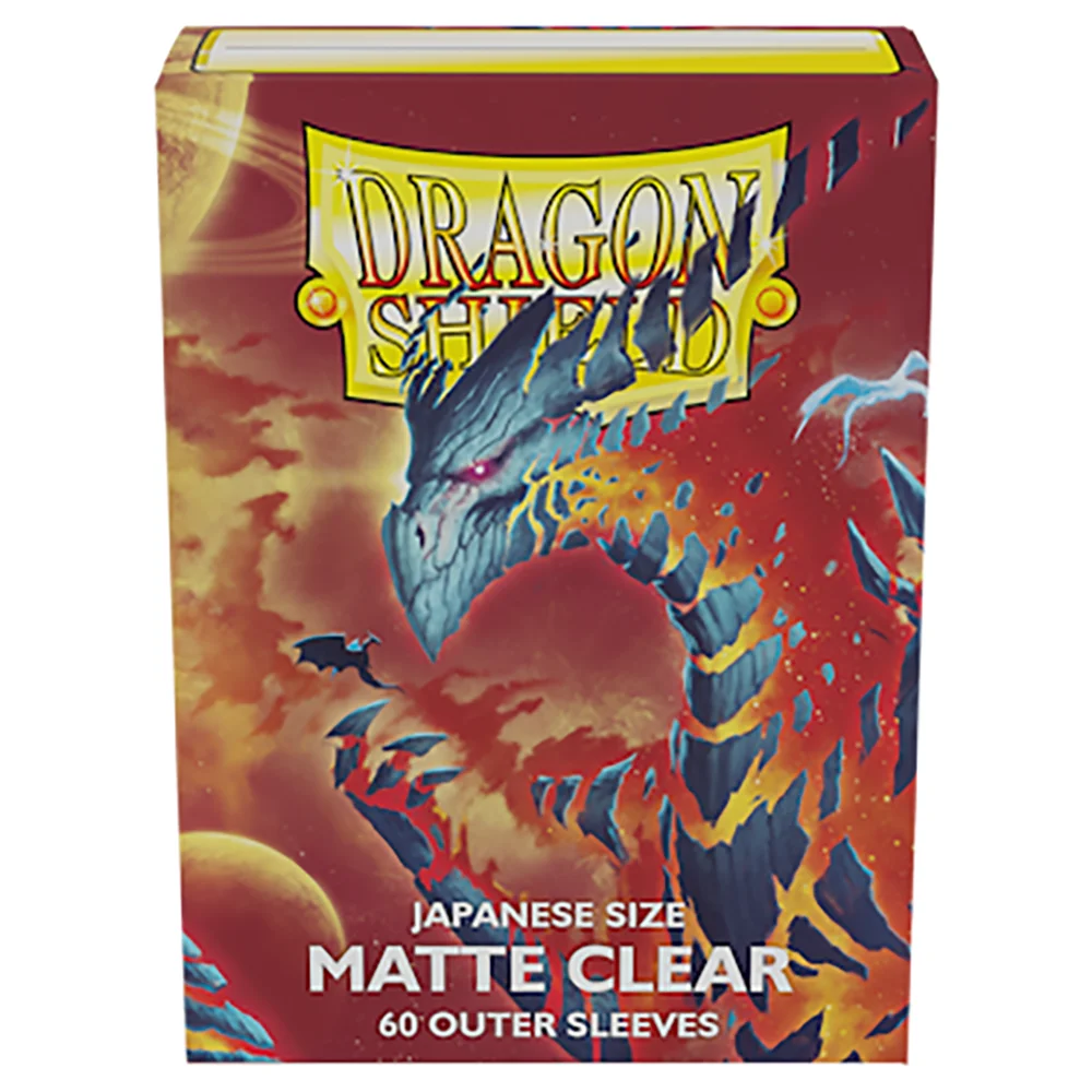 Japanese Size Dragon Shield Matte Clear Outer Sleeves 60 CT for YGO Smooth Card Sleeves Compatible with TCG card protectors sleeves