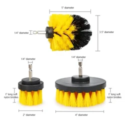 Multifunctional Electric Cleaning Brush Set (Yellow - 3PCS)