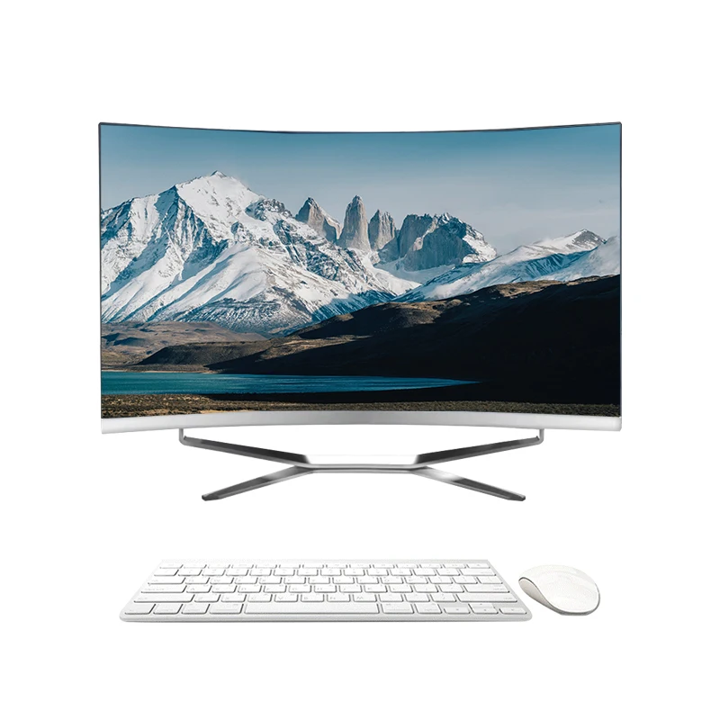 

27 inch All In One Curved Screen desktop Intel i5/i7 Gamer Computer 16GB RAM SSD Full Set All In One PC Monoblock With Windows