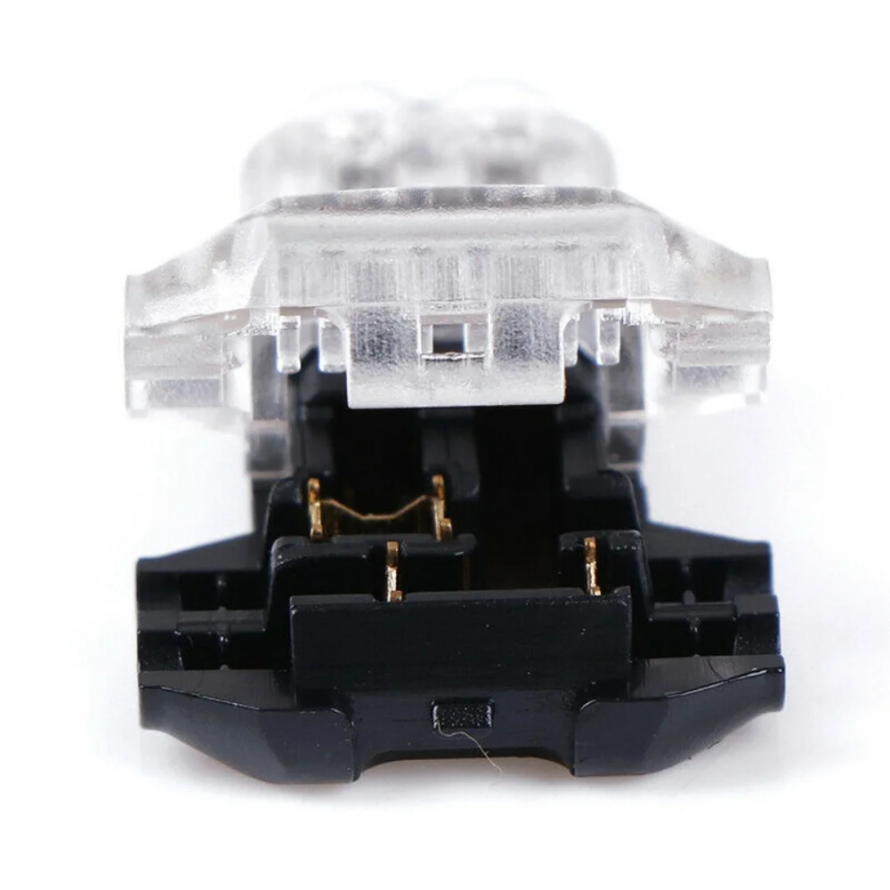 STONEGO T 유형 2핀 퀵 스플라이스 스카치 잠금 와이어 커넥터 터미널 압착 22-18AWG 배선 LED 스트립 자동차 오디오 케이블