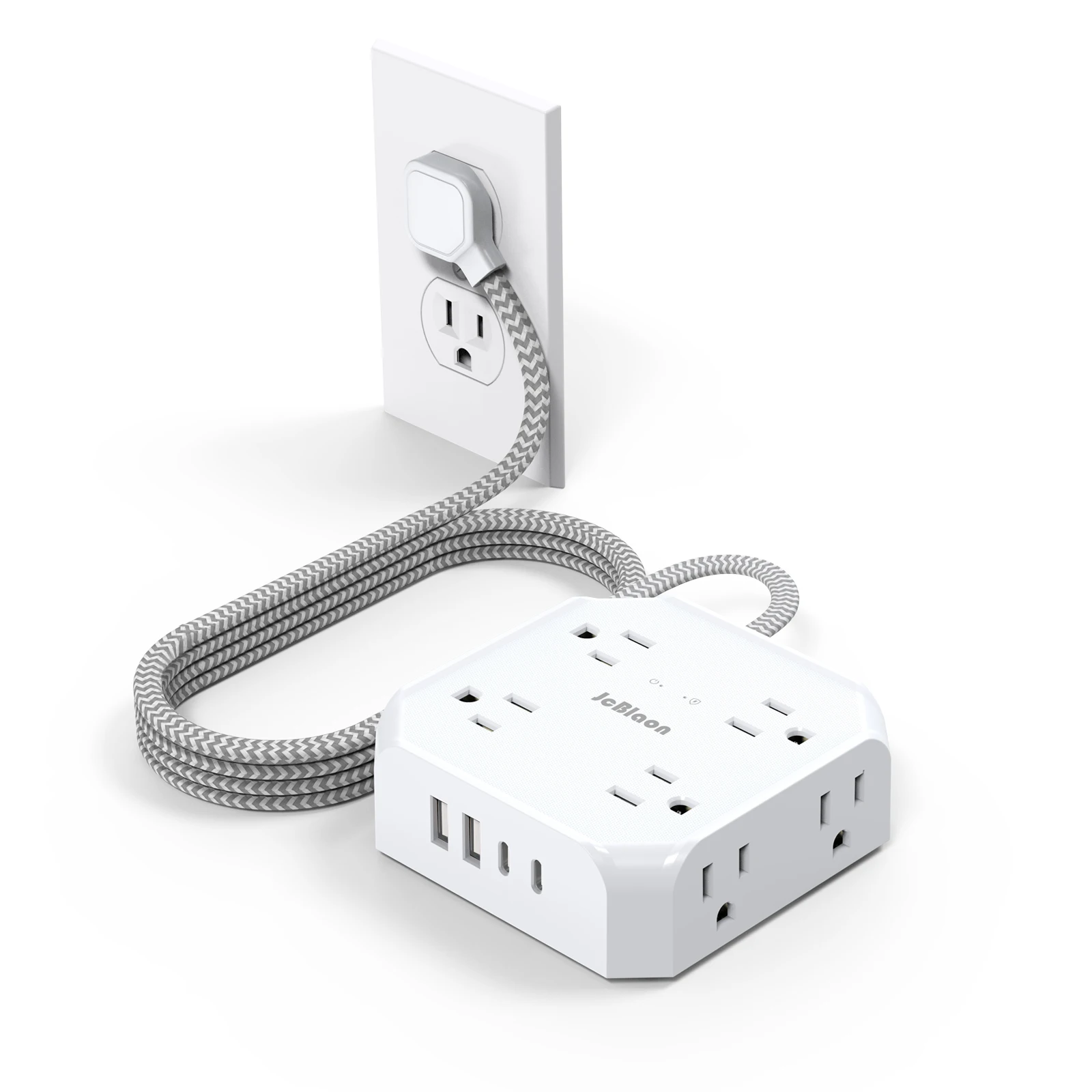 Extender שקע רב קיר תקע, שקע ac סוג יציאת usb-c טעינה מהירה של רשת מסנן אוניברסלי מפצל שקע חשמל