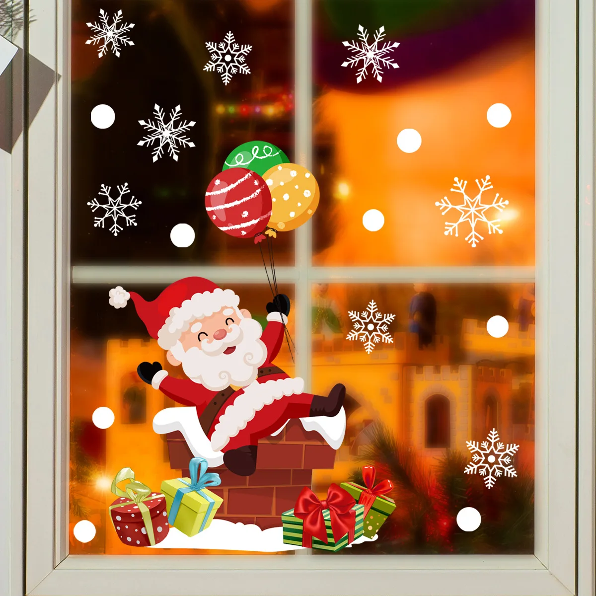 24 Autocollants Visage Bonhomme De Neige - Déco Noël - Vinyle Waterproof - Neuf