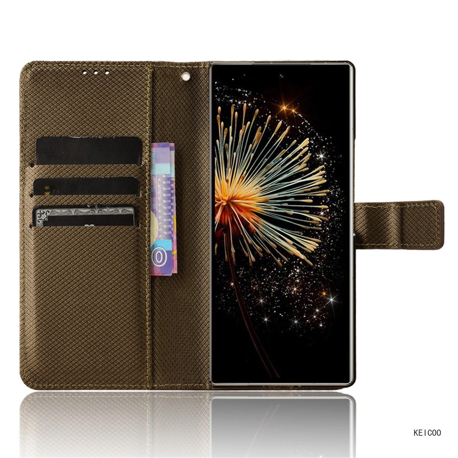 

Кожаный чехол с алмазным рисунком для Xiaomi Mix Fold 3, полноразмерный защитный чехол, нескользящий Чехол-бумажник с подставкой и защитой от падения