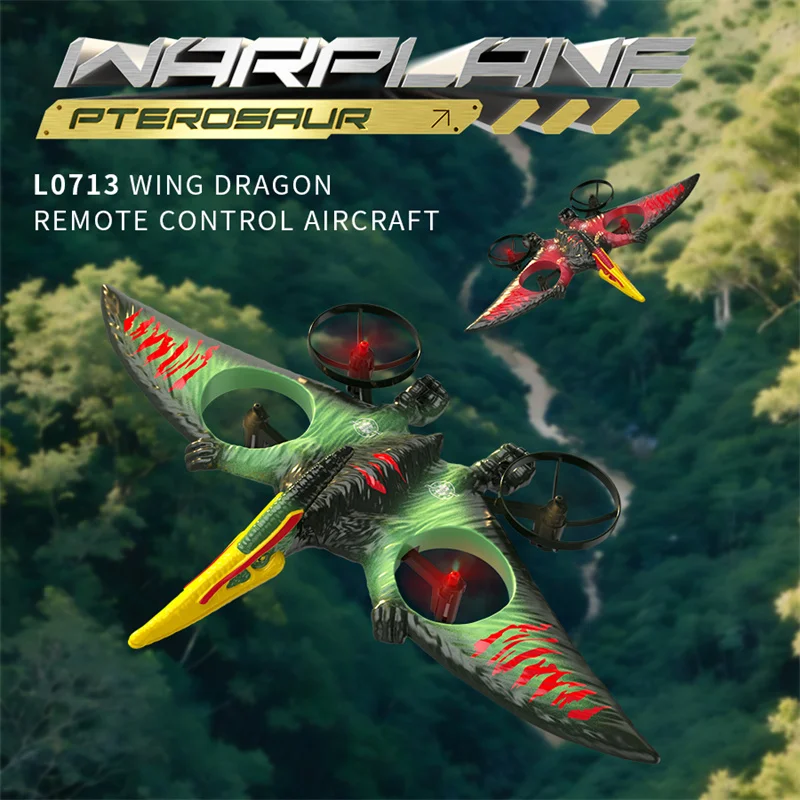 L0713 Pterosaur Quadcopter Remote Control Aircraft Simulation Dinosaur Glider Uav Model Foam Aircraft New Kids Outdoor Toy Gift 3