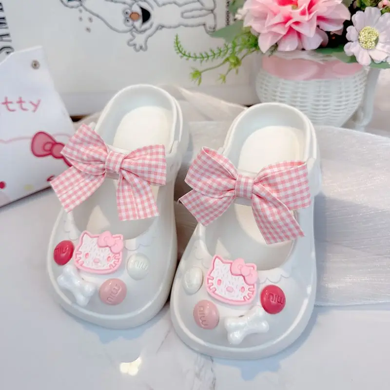 

Y2K Kawaii Cartoon Parent-Child Version Slippers Anime Hellokitty Summer Anti-Slip Outdoor Slippers Princess Sandals Girls Gifts