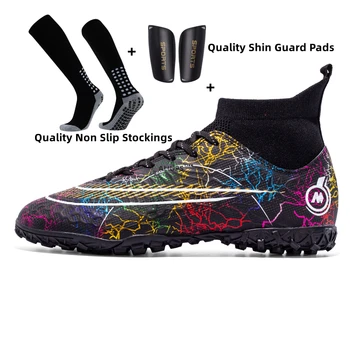 ALIUPS 축구화  풋살화 어린이 전문 축구 신발, 축구 신발, 남자 축구 풋살 신발, 스포츠 스니커즈, 어린이 남아 축구 클리트, 33-46