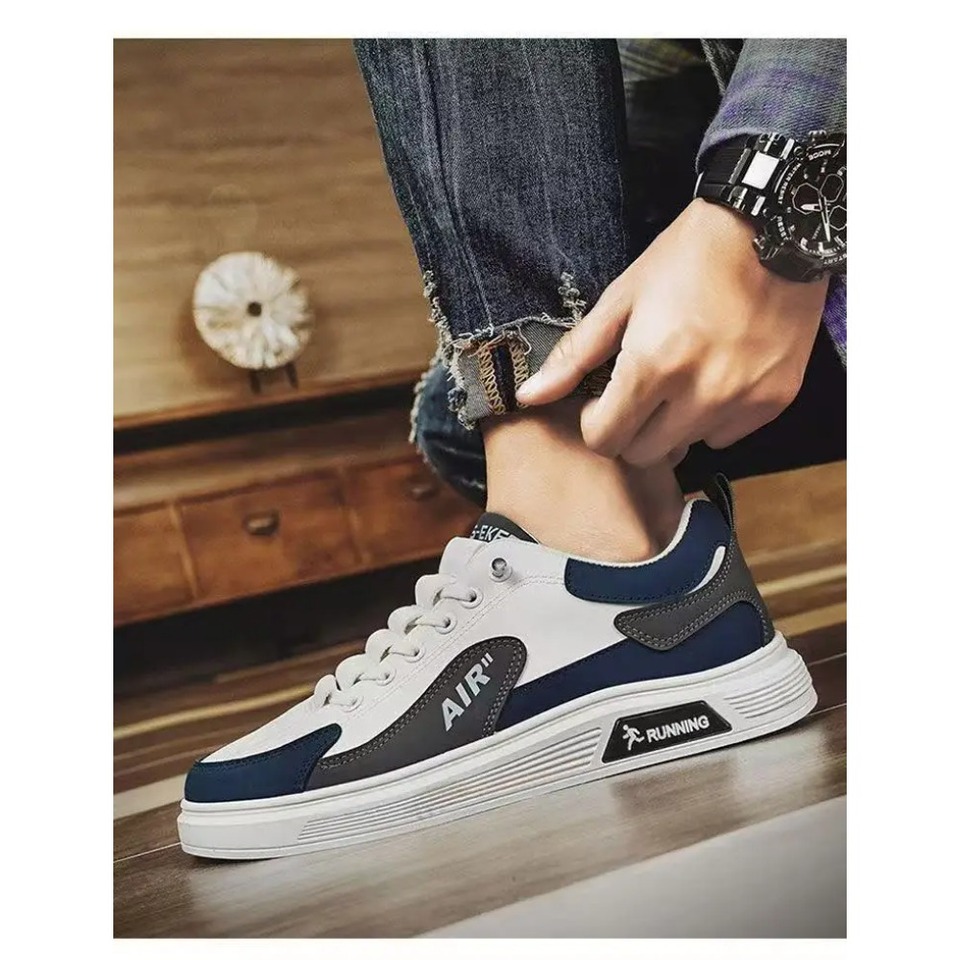 2025 new men's shoes with low top leather, fashionable and trendy running and sports, one foot casual shoes, and trendy shoes