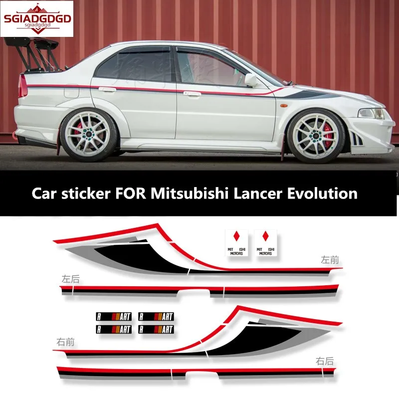 

Car sticker FOR Mitsubishi Lancer Evolution VI body modification customized racing sports Vinyl sticker film