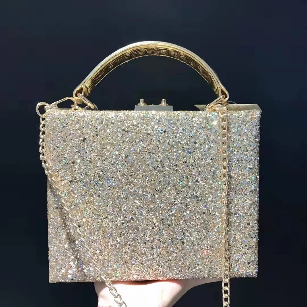 Women's Evening Bag Exquisite Clutch Handbag Glitter Crossbody Bag with  Chain Banquet Wedding Purse for Cocktail Party - AliExpress