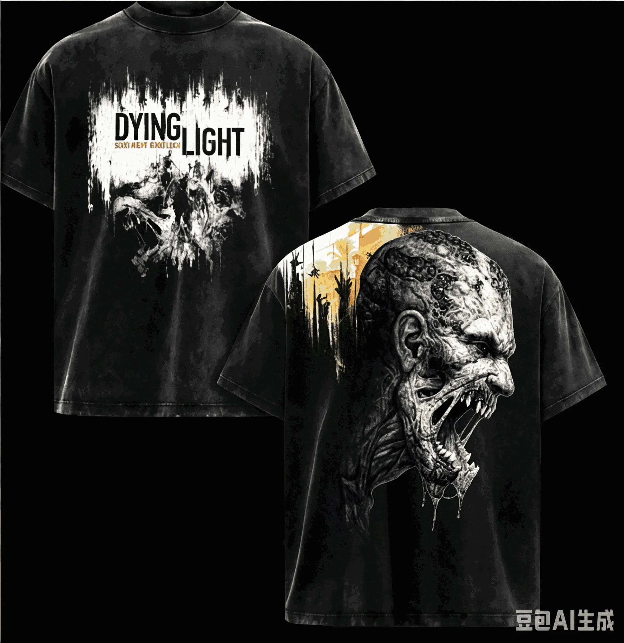 Dying Light Washed T-Shirt 2026 Neues Modell Persönlichkeitskleidung Vintage Loose Ganzjahreskleidung Kurzes klassisches T-Shirt für Paare