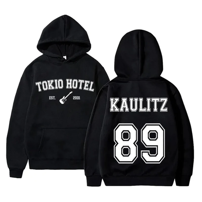 

Germany Rock Band Tokio Hotel Kaulitz 89 Back Print Hoodie Men Women Vintage Oversized Sweatshirt Men's Gothic Black Streetwear