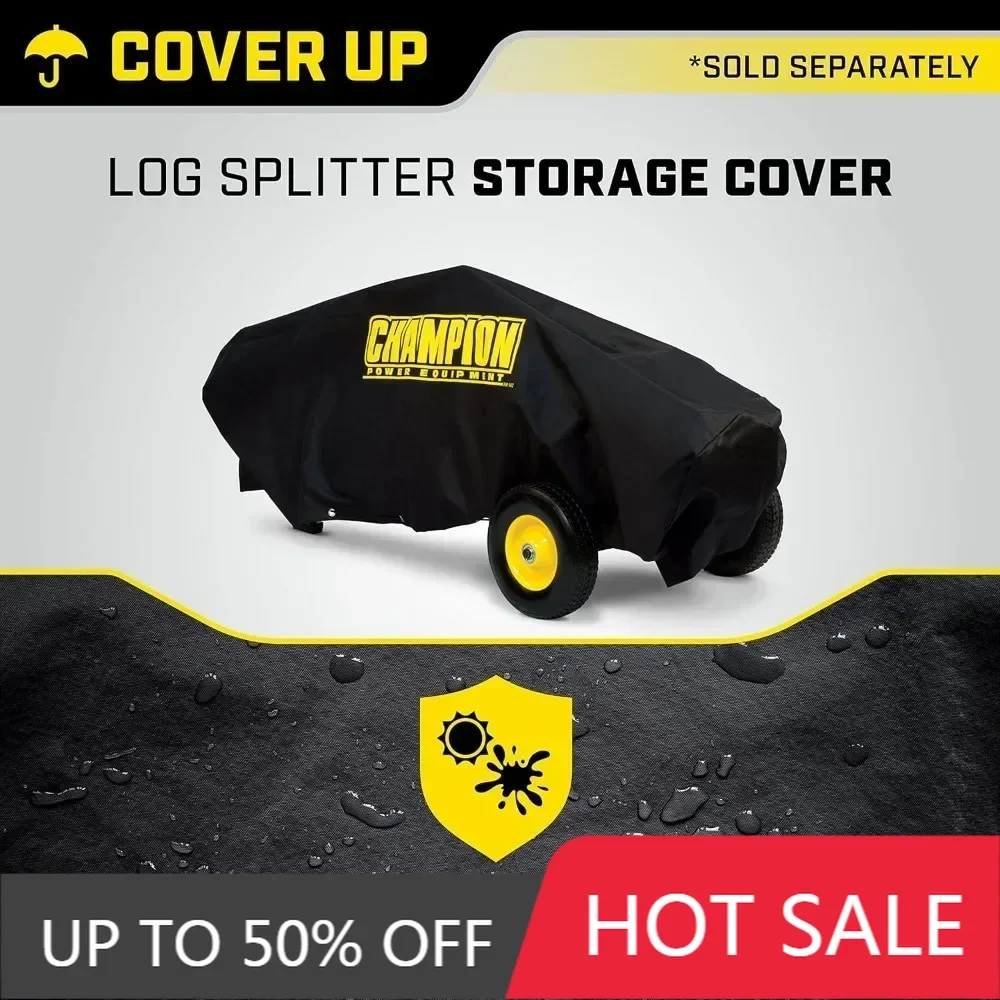 champion power equipment 7-ton compact horizontal gas log splitter with auto return