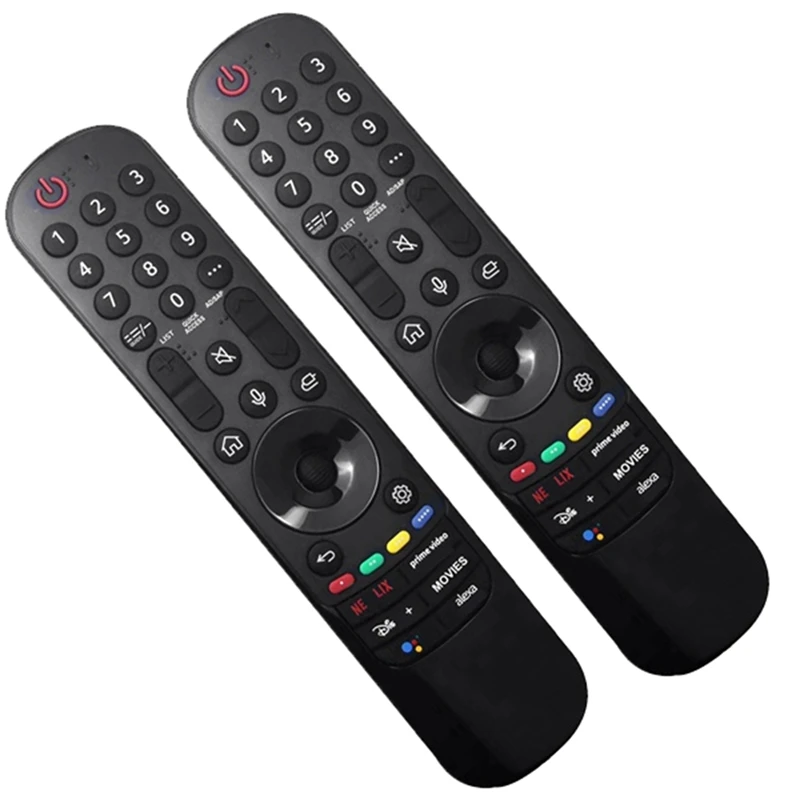 Telecomando Vocale Mr22Ga Per Lg Smart Tv Magic Remote Con Puntatore Per Lg Tvs Oled Qned Nanocell Uhd Nero 2 Pezzi