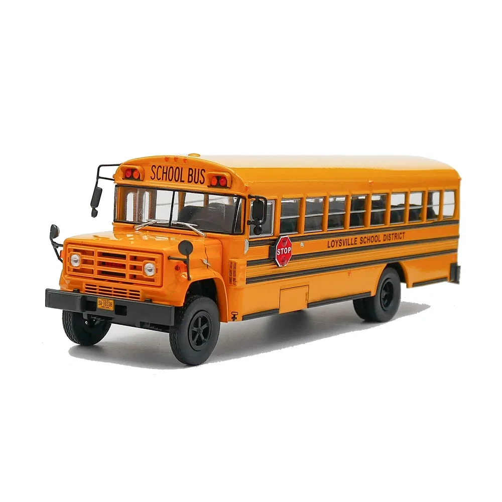 Модель школьного автобуса под давлением Ixo 1:43 Bus General Motors, модель школьного автобуса GMC S 6000 1989, модель автомобиля из сплава, коллекционная игрушка в подарок