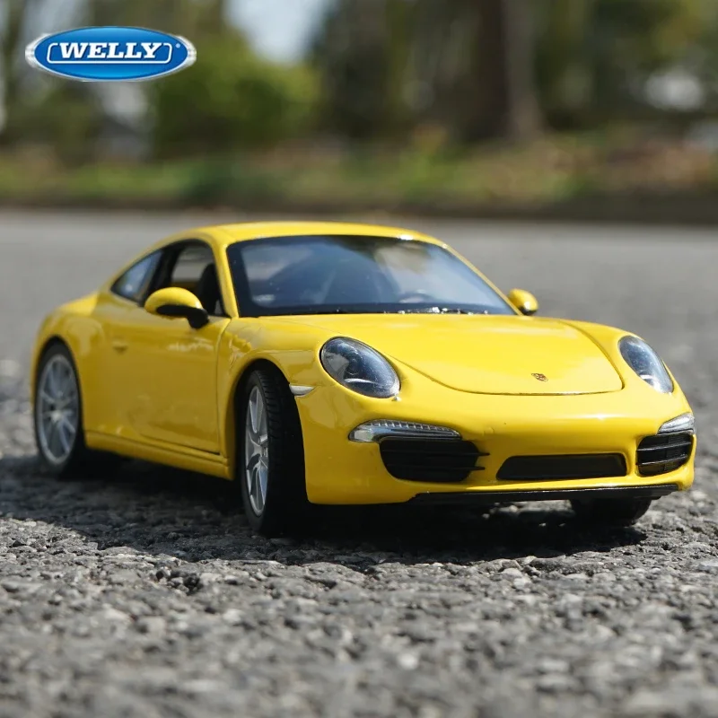 

Модель спортивного автомобиля Carrera S 1:24 WELLY Porsche 911, литой металлический гоночный автомобиль, Коллекционная модель, подарок для детей