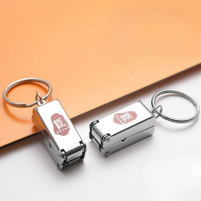 All Steel Transform Nail Clipper, Japanese Style Creative Stainless Steel Nail Clipper, Portable and Mini Folding Na
