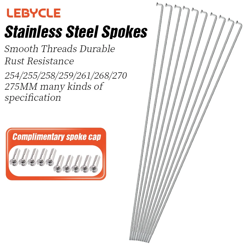Fietsspaken 40 stuks 131-180 mm 14G diameter 2,0 mm zilveren roestvrijstalen fietsspaken(170mm