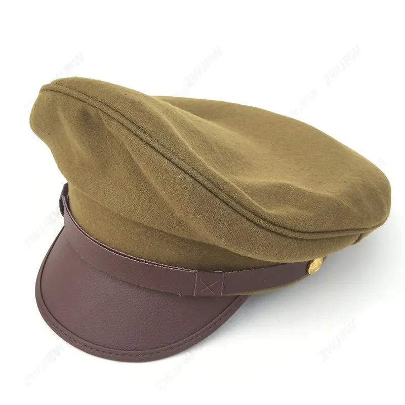 

WW2 PLA & KMT CHIAN армейская большая позолоченная шапка с армейским знаком США шерстяная ткань