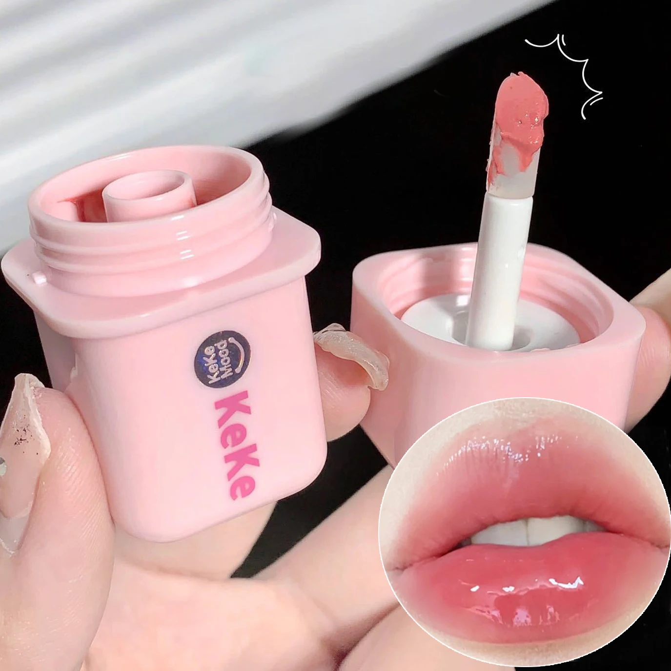 Specchio Lip Gloss Crystal Jelly rossetto Rossetto liquido trasparente impermeabile idratante a lunga durata Cosme_voghion.com