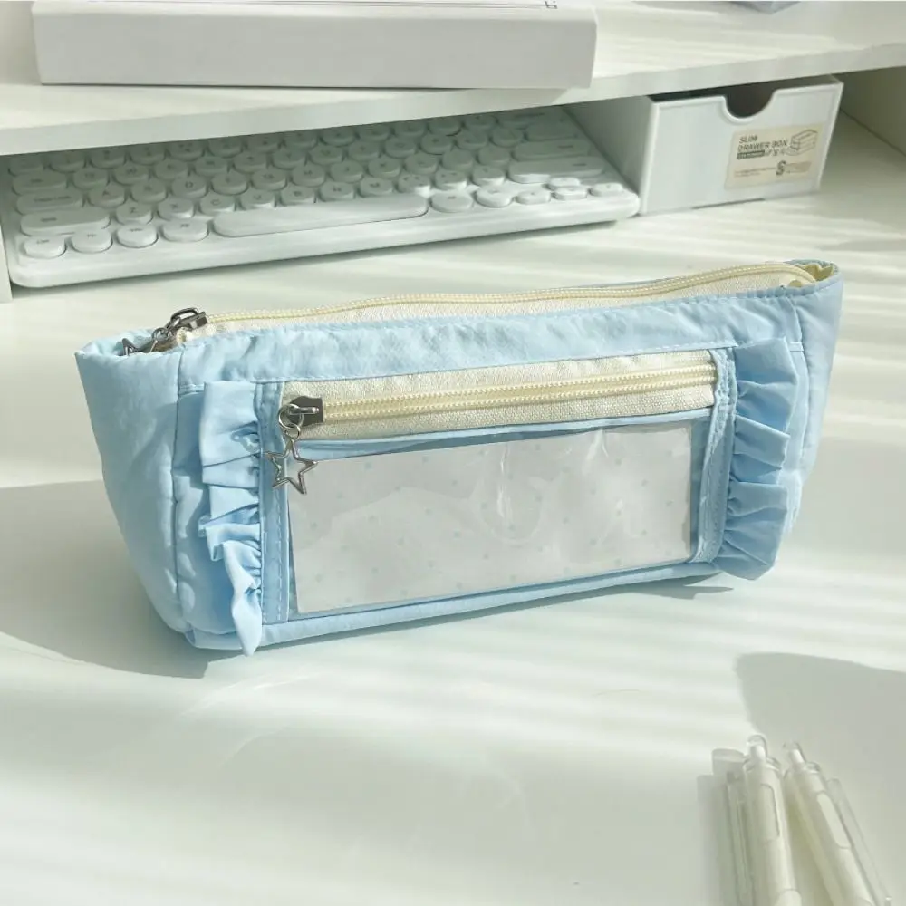 데스크탑 오거나이저 대용량 필통 귀엽고 사랑스러운 필통 휴대용 DIY 이타백 메이크업백 상장 선물