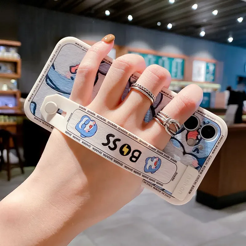 SoCouple Cartoon Design Wrist Strap Phone Case with Holder - Stylish and Functional Cover